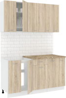 Кухонный гарнитур Кортекс-мебель Корнелия Лира-лайт 1.5м (дуб сонома/мадрид) - 