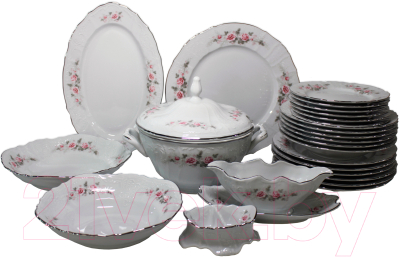 Набор столовой посуды Thun 1794 Bernadotte Бледные розы / БЕР0042