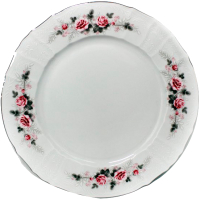 Тарелка столовая обеденная Thun 1794 Bernadotte Бледные розы / БЕР0035 - 