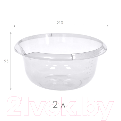 Изображение товара Миска Violet 400200 (2л, прозрачный)
