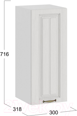 Шкаф навесной для кухни ТриЯ Лина 1В3 (белый)