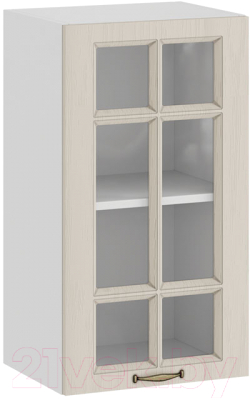 Шкаф навесной для кухни ТриЯ Лина 1В4С (белый/крем)