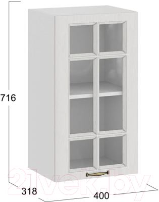 Шкаф навесной для кухни ТриЯ Лина 1В4С (белый)