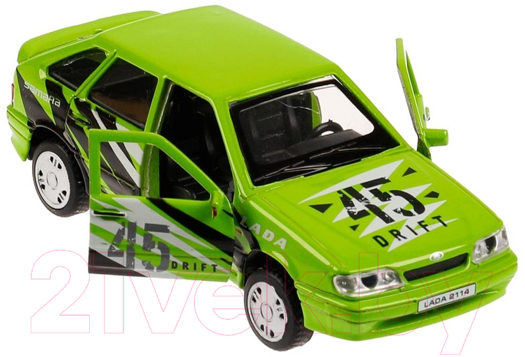 Автомобиль игрушечный Технопарк Lada -2114 Samara Спорт / 2114-12SRT-GN — фото 4