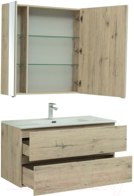 Комплект мебели для ванной Aquanet Алвита New 100 / 274203