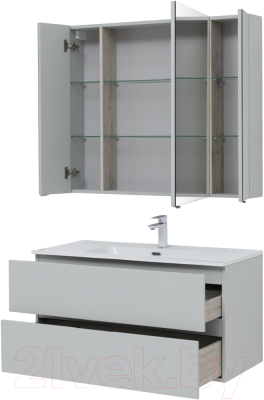Комплект мебели для ванной Aquanet Алвита New 100 / 274528