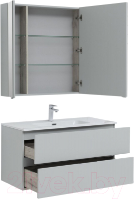 Комплект мебели для ванной Aquanet Алвита New 100 / 274528