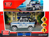 Автомобиль игрушечный Технопарк Uaz Hunter Полиция / HUNTERBCH-12POL-SOLSR - 