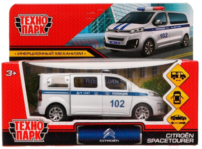 Автомобиль игрушечный Технопарк Citroen Space Tourer Полиция/ SPATOU-12POL-WH
