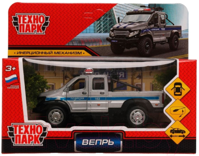 Автомобиль игрушечный Технопарк Газ Вепрь Полиция / VEPRNEXT-12GUN-POLGY