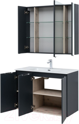 Комплект мебели для ванной Aquanet Алвита new 100 / 273986