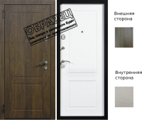 

Входная дверь Staller, Comfort ЮП-2 орех темный/ЮП-2 Artic Oak