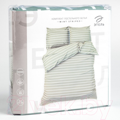 Комплект постельного белья Этель Mint stripes / 6632207
