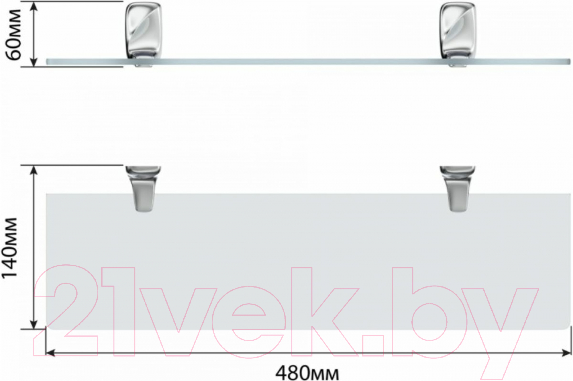 Полка для ванной FORA FOR-FL034