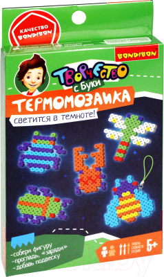 Развивающая игра Bondibon Термомозаика неоновая. Светится в темноте / ВВ5470