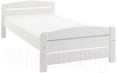 Односпальная кровать ВудГрупп Вики 90x200 (белый)