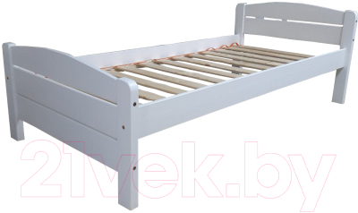 Односпальная кровать ВудГрупп Вики 90x200 (белый)