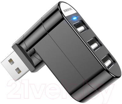 USB-хаб Borofone DH3 (черный)