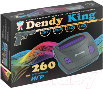 Игровая приставка Dendy King 260 игр + световой пистолет