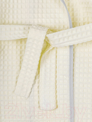 Халат детский Amarobaby Waffle с капюшоном / AB-OD22-WAF2502/33-110 (молочный, р. 110-116)