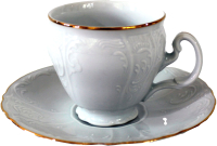 Чашка с блюдцем Thun 1794 Bernadotte Отводка золото / БЕР0202 - 