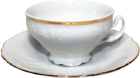 Чашка с блюдцем Thun 1794 Bernadotte Отводка золото / БЕР0070 - 