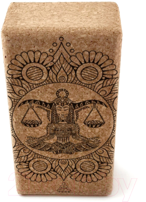 Блок для йоги RamaYoga Из пробки Libra Zodiac Collection