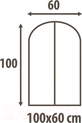 Изображение товара Чехол для одежды Hausmann HM-A-12-1-1 (бежевый/принт)