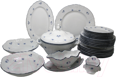 Набор столовой посуды Thun 1794 Bernadotte Синие мелкие цветы / БЕР0133