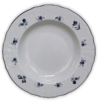 Тарелка столовая глубокая Thun 1794 Bernadotte Синие мелкие цветы / БЕР0125 (23см) - 