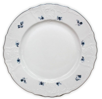 Тарелка столовая обеденная Thun 1794 Bernadotte Синие мелкие цветы / БЕР0126 (25см) - 