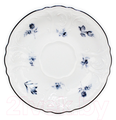Чашка с блюдцем Thun 1794 Bernadotte Синие мелкие цветы / БЕР0136