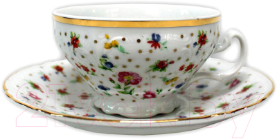Чашка с блюдцем Thun 1794 Bernadotte Цветочный декор / БЕР0228