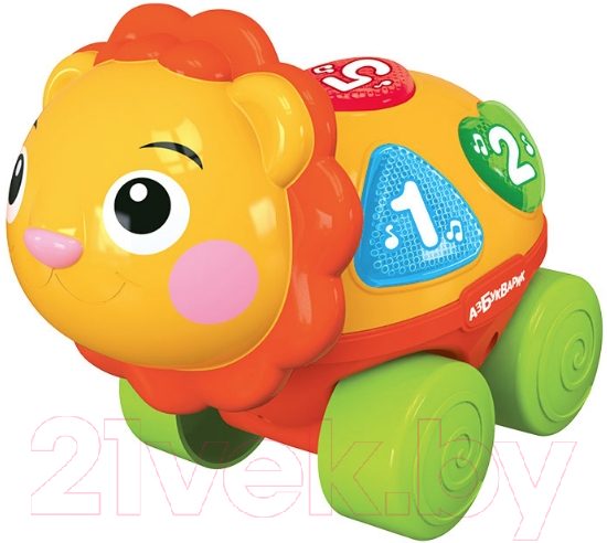 Развивающая игрушка Азбукварик Музыкальная каталочка. Львенок / 2644