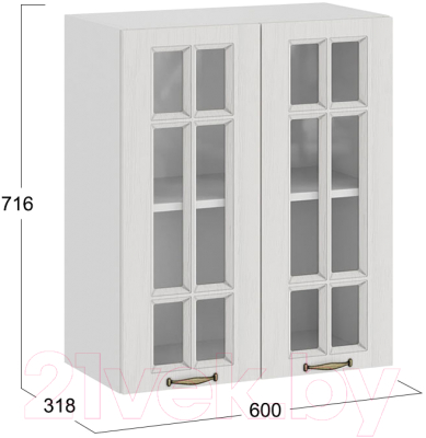 Шкаф навесной для кухни ТриЯ Лина 1В6С (белый)