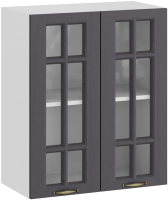 Шкаф навесной для кухни ТриЯ Лина 1В6С (белый/графит) - 