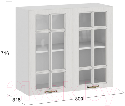 Шкаф навесной для кухни ТриЯ Лина 1В8С (белый)