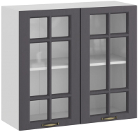 Шкаф навесной для кухни ТриЯ Лина 1В8С (белый/графит) - 
