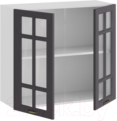 Шкаф навесной для кухни ТриЯ Лина 1В8С (белый/графит)