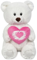 Мягкая игрушка Maxitoys Мишка белый с сердцем / MT-SUT061705-23 - 