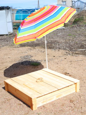 Песочница КомфортПром Из дерева 10014176 (зонтик/крышка)