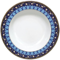 Тарелка столовая глубокая Thun 1794 Cairo Сетка на синем / КАР0017 (22см) - 