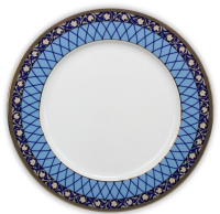 Тарелка столовая обеденная Thun 1794 Cairo Сетка на синем / КАР0018 (25см) - 