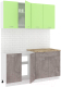 Готовая кухня Кортекс-мебель Корнелия Лира-лайт 1.6м (зеленый/оникс/мадрид) - 