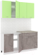 Готовая кухня Кортекс-мебель Корнелия Лира-лайт 1.6м (зеленый/оникс/марсель) - 
