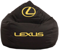 Бескаркасное кресло Devi Bag Груша XL П-70 (черный/лексус) - 