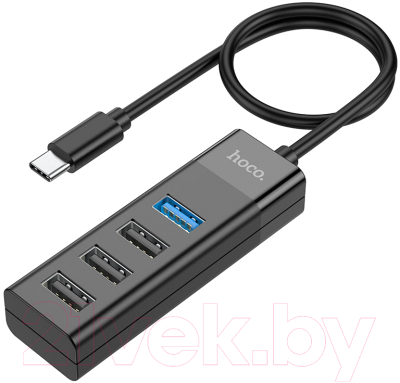 USB-хаб Hoco HB25 Type-C-USB (черный)