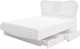 Двуспальная кровать Мебель-Неман София МН-025-25 (белый глянец/белый) - 