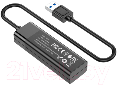 USB-хаб Hoco HB25 USB-USB (черный)