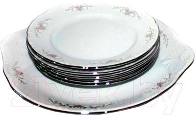 Набор столовой посуды Thun 1794 Констанция Серый орнамент / КСТ0056